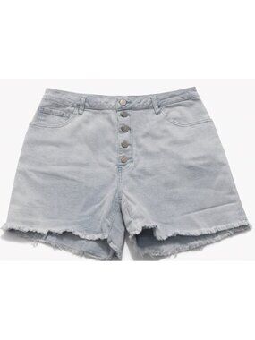 Crazy Train Women Cutt Off Denim Shorts Light Wash Size 3XL new